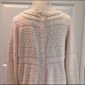 Anthropologie (Moth) back button sweater in cream